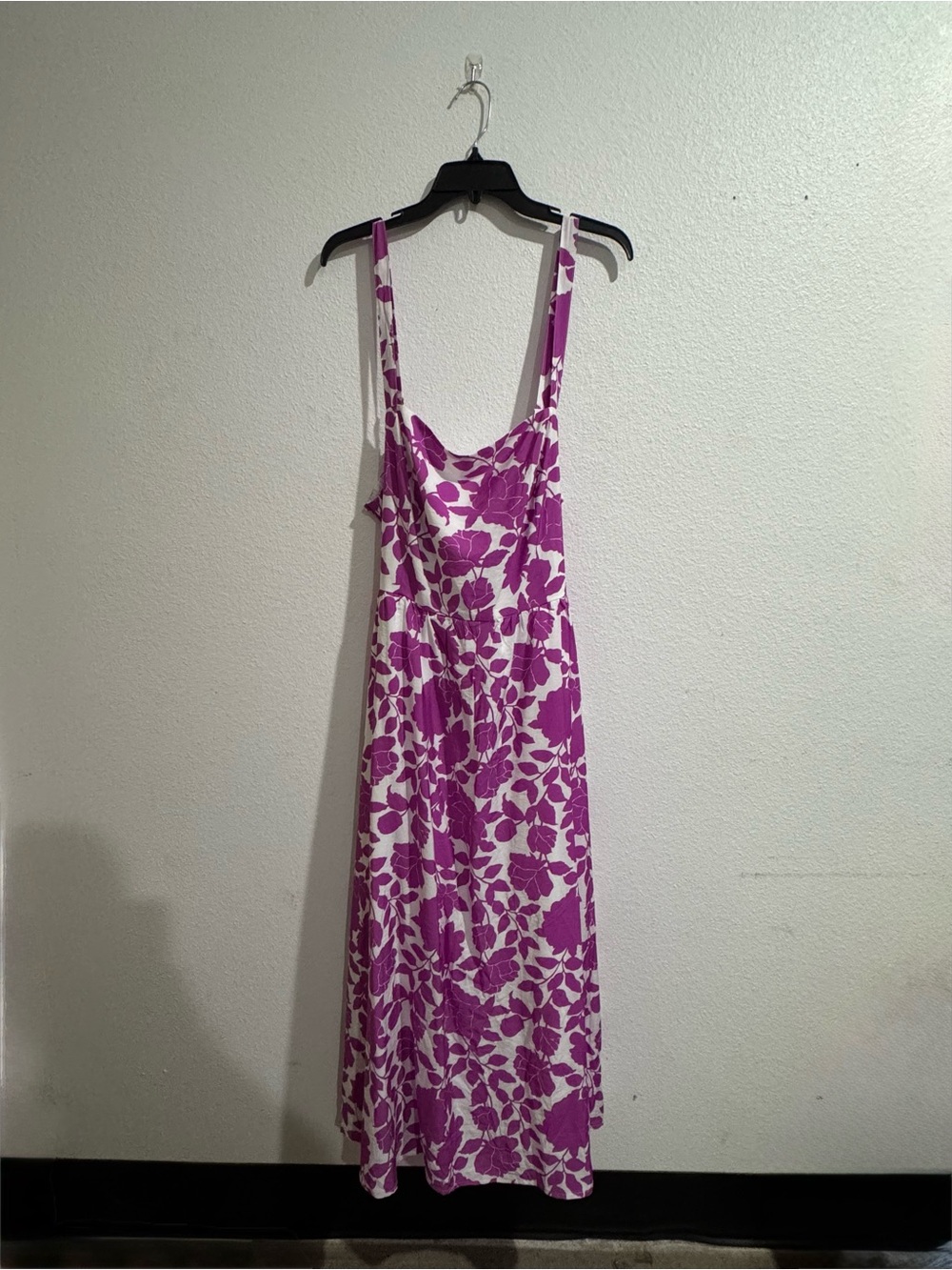 Impressions Magenta and White Floral Maxi Dress